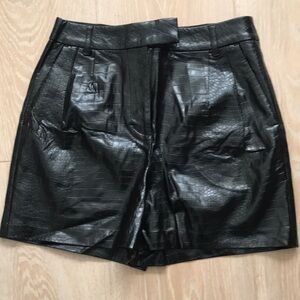 Express Brand Faux Black Mini Shorts
